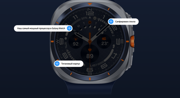 Изображение товара Умные часы Samsung Galaxy Watch Ultra 47mm LTE / SM-L705FZB1CAU (Titanium Blue)