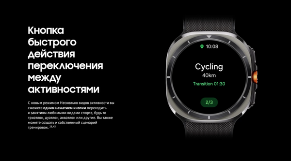 Изображение товара Умные часы Samsung Galaxy Watch Ultra 47mm LTE / SM-L705FZB1CAU (Titanium Blue)