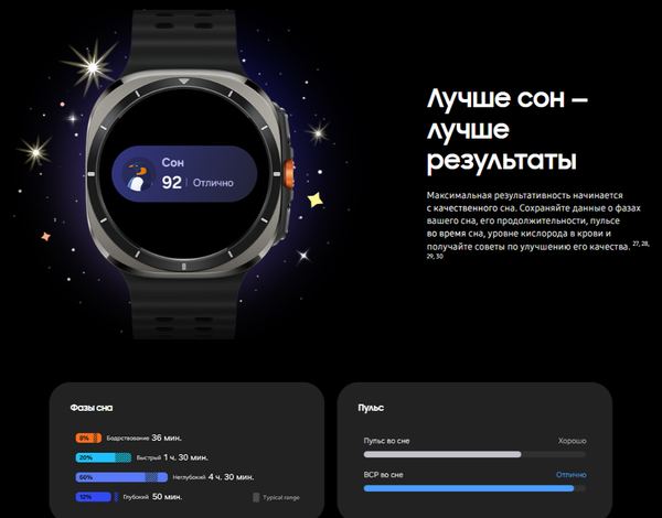 Изображение товара Умные часы Samsung Galaxy Watch Ultra 47mm LTE / SM-L705FZB1CAU (Titanium Blue)