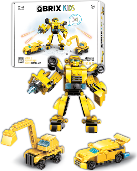 Изображение товара Конструктор QBRIX Спецтехникс 3в1 / 32100