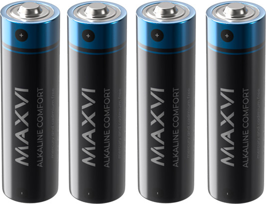 Изображение товара Комплект батареек Maxvi MBLR6CF4 Comfort AA Alkaline (4шт)