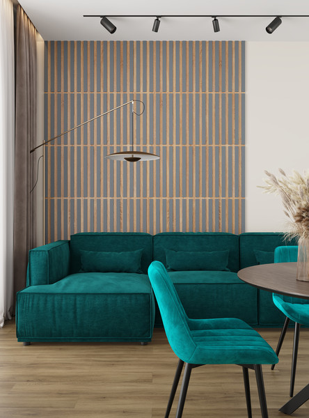 Изображение товара Реечная панель Mio Tesoro 612х612х18-8 1.01.02.01.3.4 (сонома/серый)