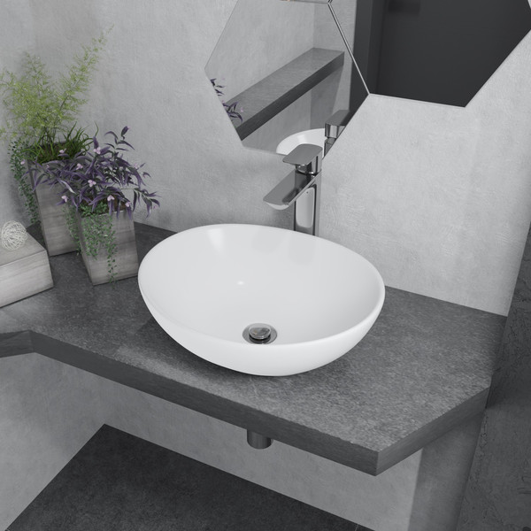 Изображение товара Тумба с умывальником Lauter Melisa 60 + 21652 (серо-зеленый п/мат, три ручки в комплекте + столешница текстура камня, черный Melisa 60)