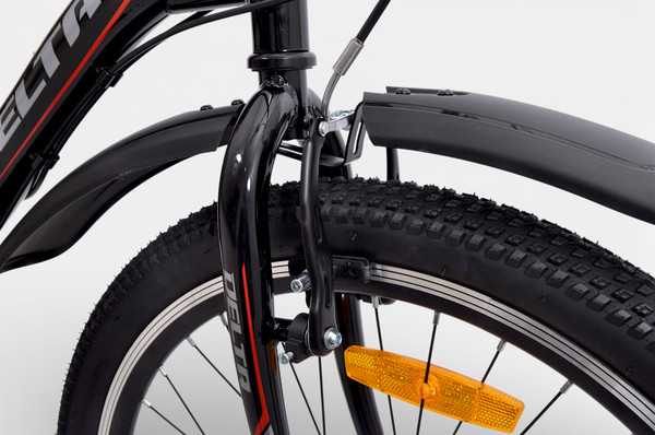 Изображение товара Велосипед DeltA Fiesta 24024 (24, черный/красный, разобранный, в коробке)