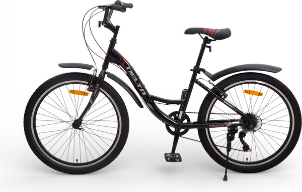 Изображение товара Велосипед DeltA Fiesta 24024 (24, черный/красный, разобранный, в коробке)