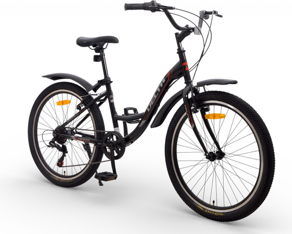 Изображение товара Велосипед DeltA Fiesta 24024 (24, черный/красный, разобранный, в коробке)