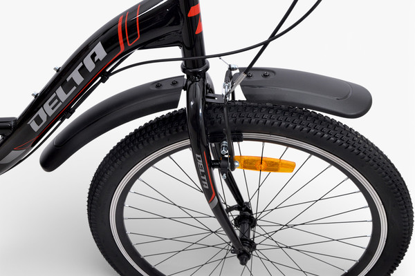 Изображение товара Велосипед DeltA Fiesta 24024 (24, черный/красный, разобранный, в коробке)