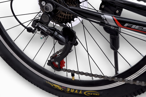 Изображение товара Велосипед DeltA Fiesta 24024 (24, черный/красный, разобранный, в коробке)