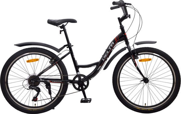 Изображение товара Велосипед DeltA Fiesta 24024 (24, черный/красный, разобранный, в коробке)