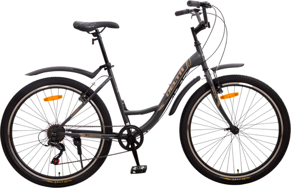 Изображение товара Велосипед DeltA Fiesta / FIESTA26.17.GR (26, серый, разобранный, в коробке)