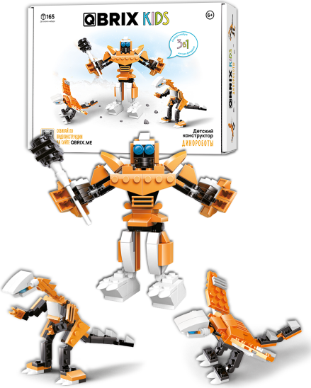 Изображение товара Конструктор QBRIX Динороботы 3в1 / 32101