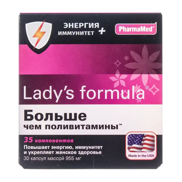 Изображение товара Пищевая добавка Lady's Formula Больше чем поливитамины Энергия+Иммунитет (30 капсул)