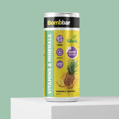 Изображение товара Энергетический напиток Bombbar Vitamins & Minerals Ананас (12x330мл)
