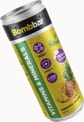Изображение товара Энергетический напиток Bombbar Vitamins & Minerals Ананас (12x330мл)