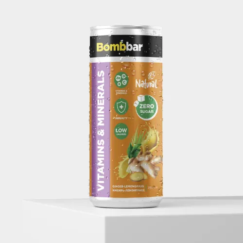 Изображение товара Энергетический напиток Bombbar Vitamins & Minerals Имбирь и лемонграсс (12x330мл)