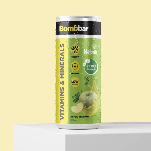 Изображение товара Энергетический напиток Bombbar Vitamins & Minerals Яблоко (12x330мл)