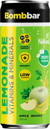 Изображение товара Энергетический напиток Bombbar Vitamins & Minerals Яблоко (12x330мл)