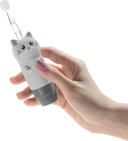 Изображение товара Детская звуковая зубная щетка Revyline RL 025 Baby Cat / 8620 (серый)
