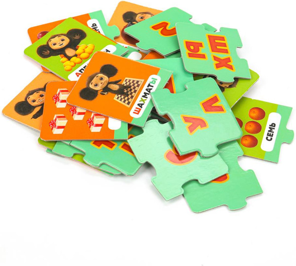 Изображение товара Развивающая игра Умные игры Чебурашка. Пазлы-вагончики / 4630395022248