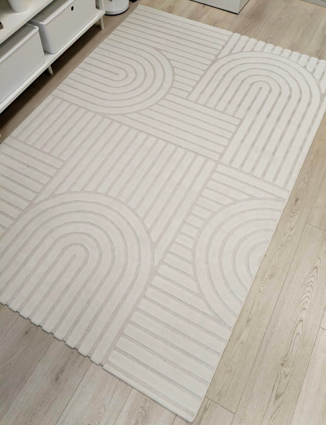 Изображение товара Ковер Radjab Carpet Сканди Сизаль Прямоугольник 10946A (1.5x2.5, Krem/Krem)