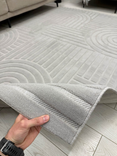 Изображение товара Ковер Radjab Carpet Сканди Сизаль Прямоугольник 10946A (1.6x2.3, Grey/Grey)