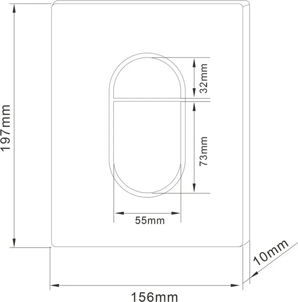 Изображение товара Кнопка для инсталляции Abber AC0124 (хром глянцевый)