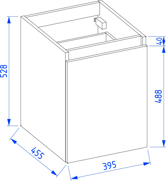 Изображение товара Тумба с умывальником Lauter Mia 40 + 21499-31 (белый глянец + столешница из цельного дуба Mia 40)