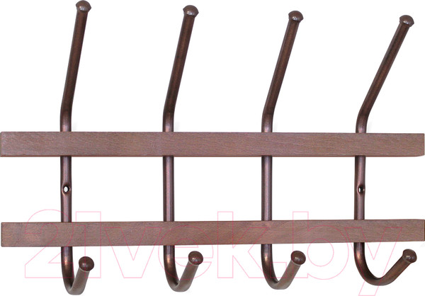 Изображение товара Вешалка для одежды Sheffilton SHT-WH11 (темный орех/медный металлик)