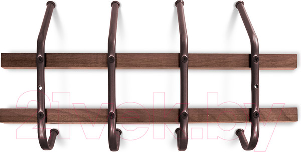 Изображение товара Вешалка для одежды Sheffilton SHT-WH11 (темный орех/медный металлик)
