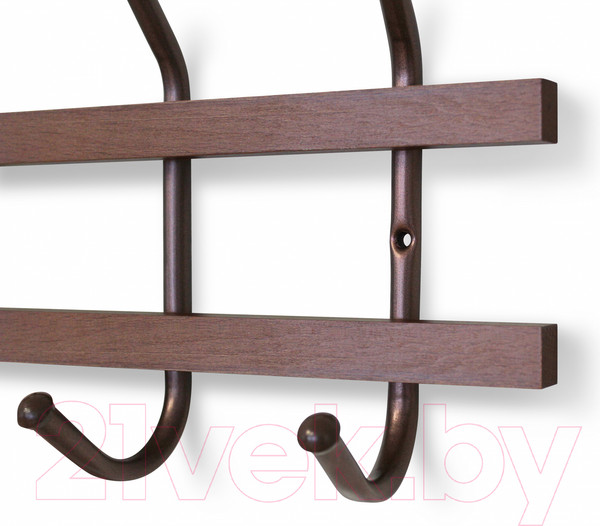 Изображение товара Вешалка для одежды Sheffilton SHT-WH11 (темный орех/медный металлик)