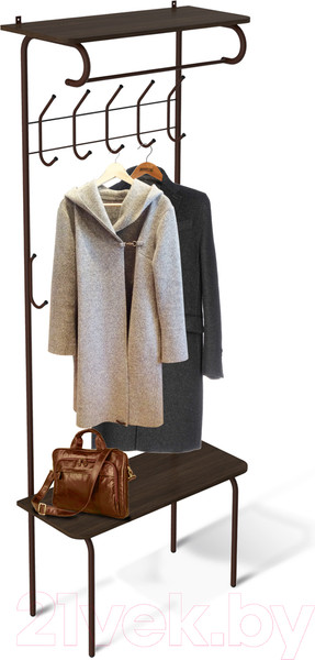 Изображение товара Секция в прихожую Sheffilton SHT-HW1 (коричневый муар/венге)