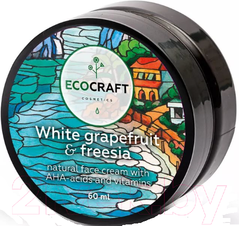 Изображение товара Крем для лица EcoCraft Белый грейпфрут и фрезия с витаминами и АНА-кислотами (60мл)