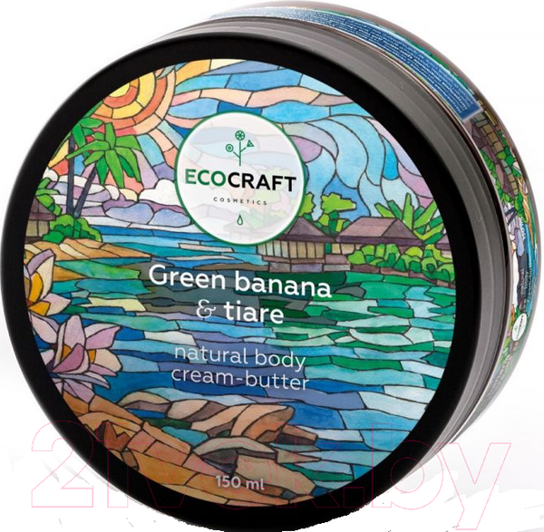 Изображение товара Крем для тела EcoCraft Зеленый банан и тиаре натуральный восстанавливающий (150мл)