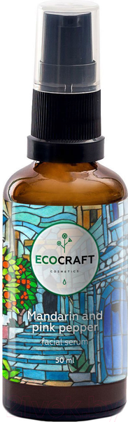 Изображение товара Сыворотка для лица EcoCraft Мандарин и розовый перец c лифтинг-эффектом (50мл)
