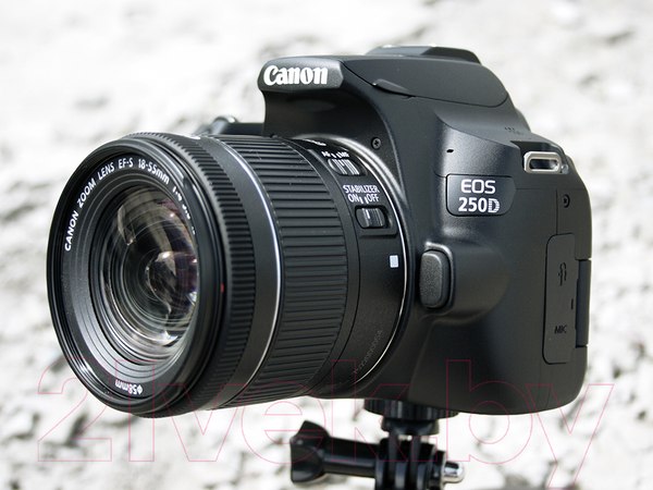 Изображение товара Зеркальный фотоаппарат Canon EOS 250D Kit EF-S 18-55mm IS STM / 3454C002 (черный)