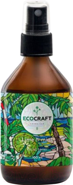 Изображение товара Тоник для лица EcoCraft Лайм и мята для жирной и проблемной кожи (100мл)