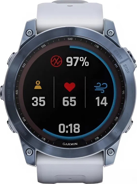 Изображение товара Умные часы Garmin Fenix 7X Sapphire Solar (голубой минерал/белый камень)