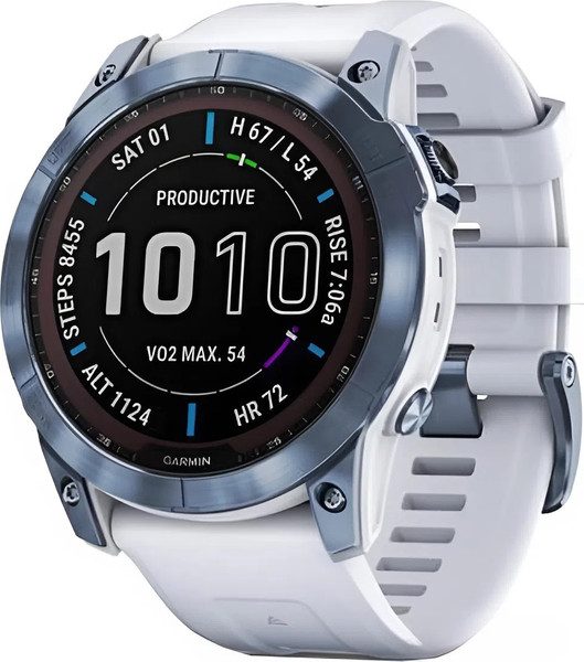 Изображение товара Умные часы Garmin Fenix 7X Sapphire Solar (голубой минерал/белый камень)