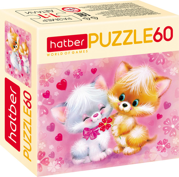 Изображение товара Пазл Hatber Пушистики / 60ПЗ5_00060 (60эл)