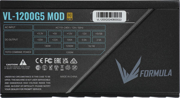 Изображение товара Блок питания для компьютера Formula VL-1200G5-MOD