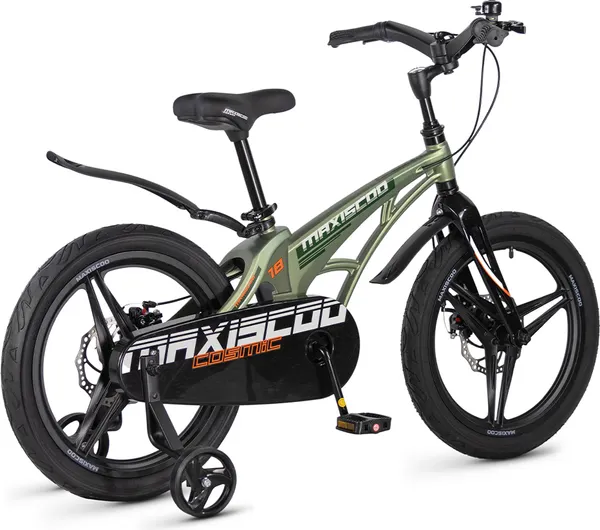 Изображение товара Детский велосипед Maxiscoo Cosmic 18 2026 / MSC-C1851D (оливковый матовый)