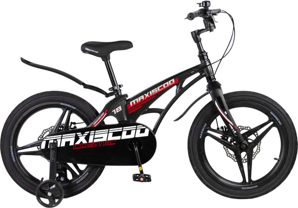Изображение товара Детский велосипед Maxiscoo Cosmic 18 2026 / MSC-C1853D (черный глянцевый)