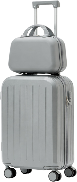 Изображение товара Чемодан на колесах Homa С бьютикейсом / 2CHMD-S-GR (серый, S)