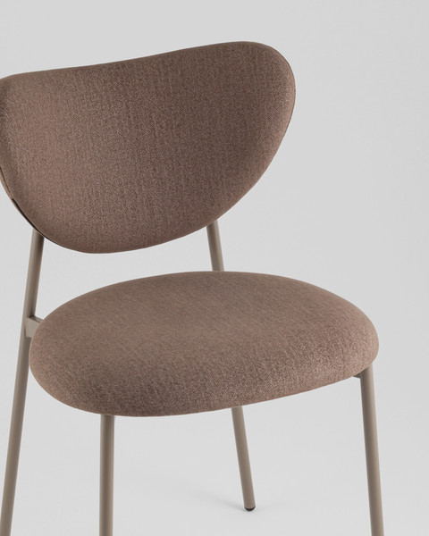 Изображение товара Стул Stool Group Rina LV-124-E33-7006 ( велюр коричневый/каркас бежево-серый)