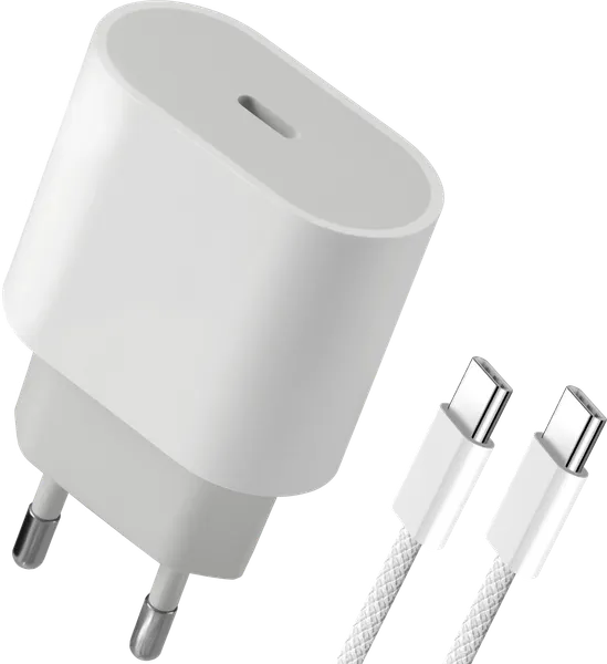 Изображение товара Зарядное устройство сетевое Defender UPA-121 20W USB-C + кабель Type-C / 83222 (белый)