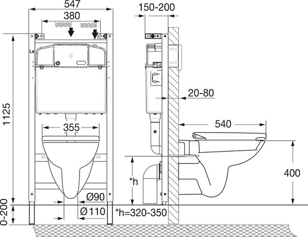Изображение товара Инсталляция с унитазом подвесным Roca Debba 893104970 + 8901160B2 (с кнопкой)