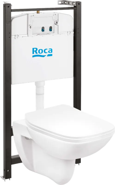 Изображение товара Инсталляция с унитазом подвесным Roca Debba 893104970 + 8901160B0 (с кнопкой)