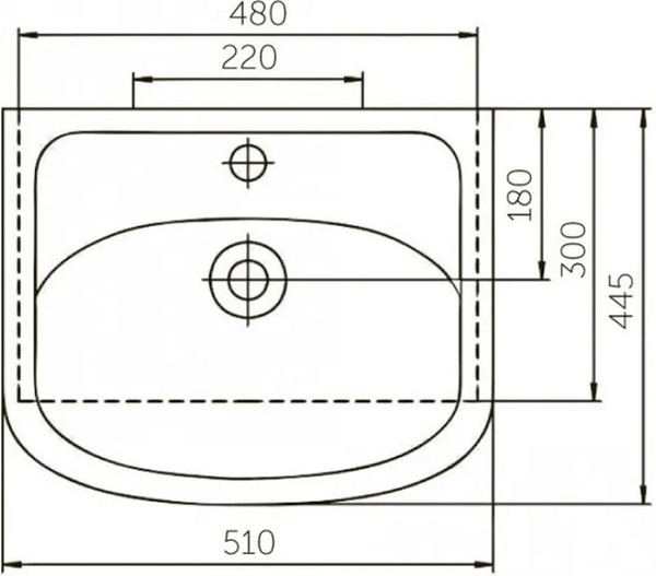 Изображение товара Тумба с умывальником Saniteco Amalia 50 S0102T + Уют 50