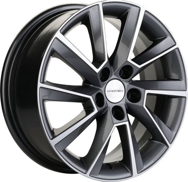 Литой диск Khomen KHW1604 Aveo 16x6" 5x105мм DIA 56.6мм ET 39мм (Gray FP) — фото 3