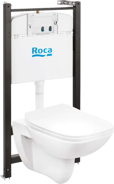 Изображение товара Инсталляция с унитазом подвесным Roca Debba 893104970 + 8901160B1 (с кнопкой)